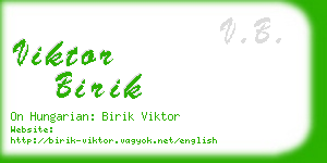 viktor birik business card